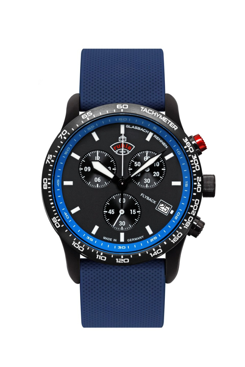 HAU, Ruhla 1929 Chronograph G10.212 AN Flyback Steelcase water resistant 10atm