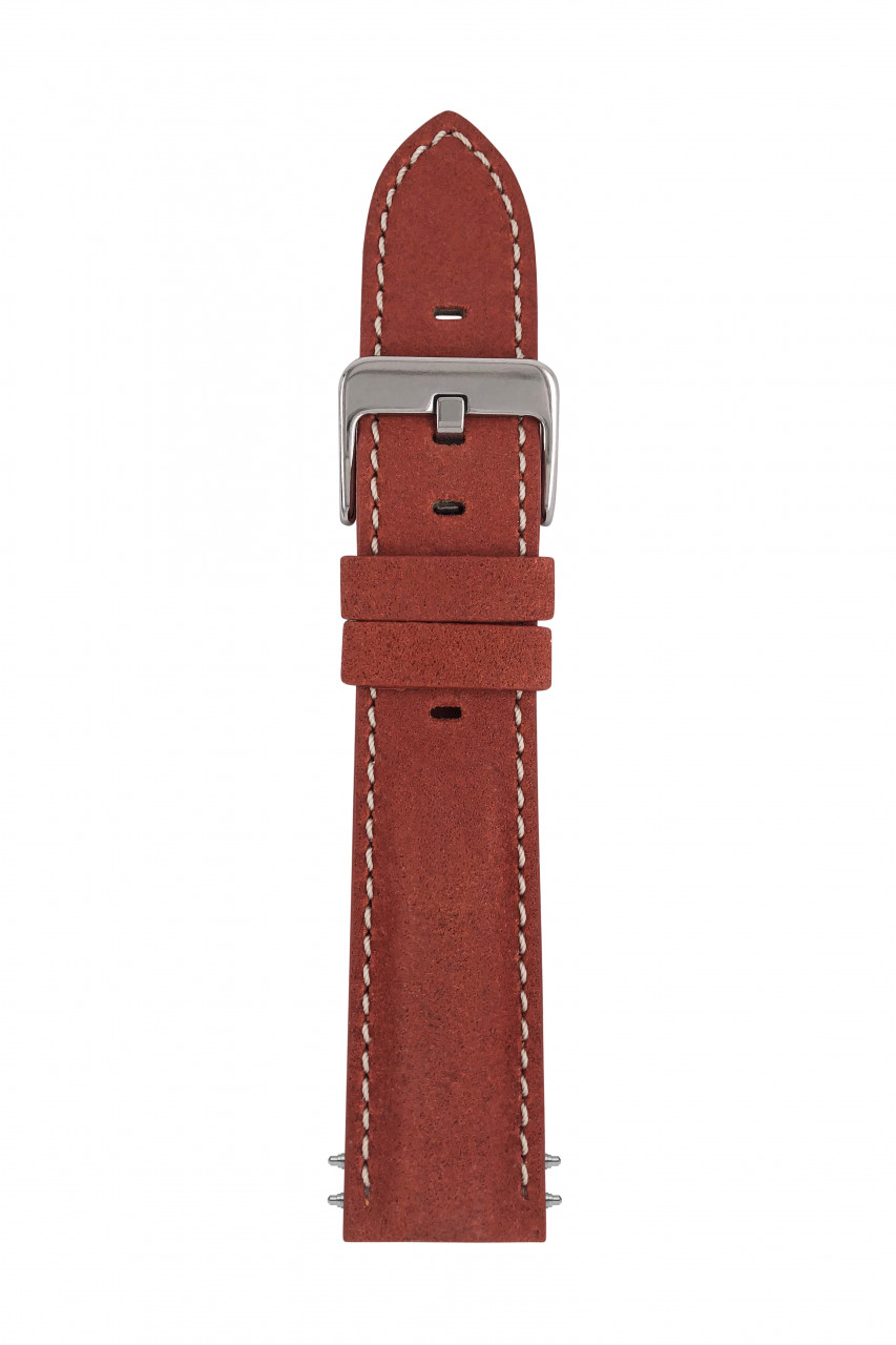 LB GM Camoscio Idro rosso 601, helle Naht f. 4970-2 Velourleder rosso 601, Wasserabweisend